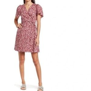 Madewell batik vines wrap dress size medium